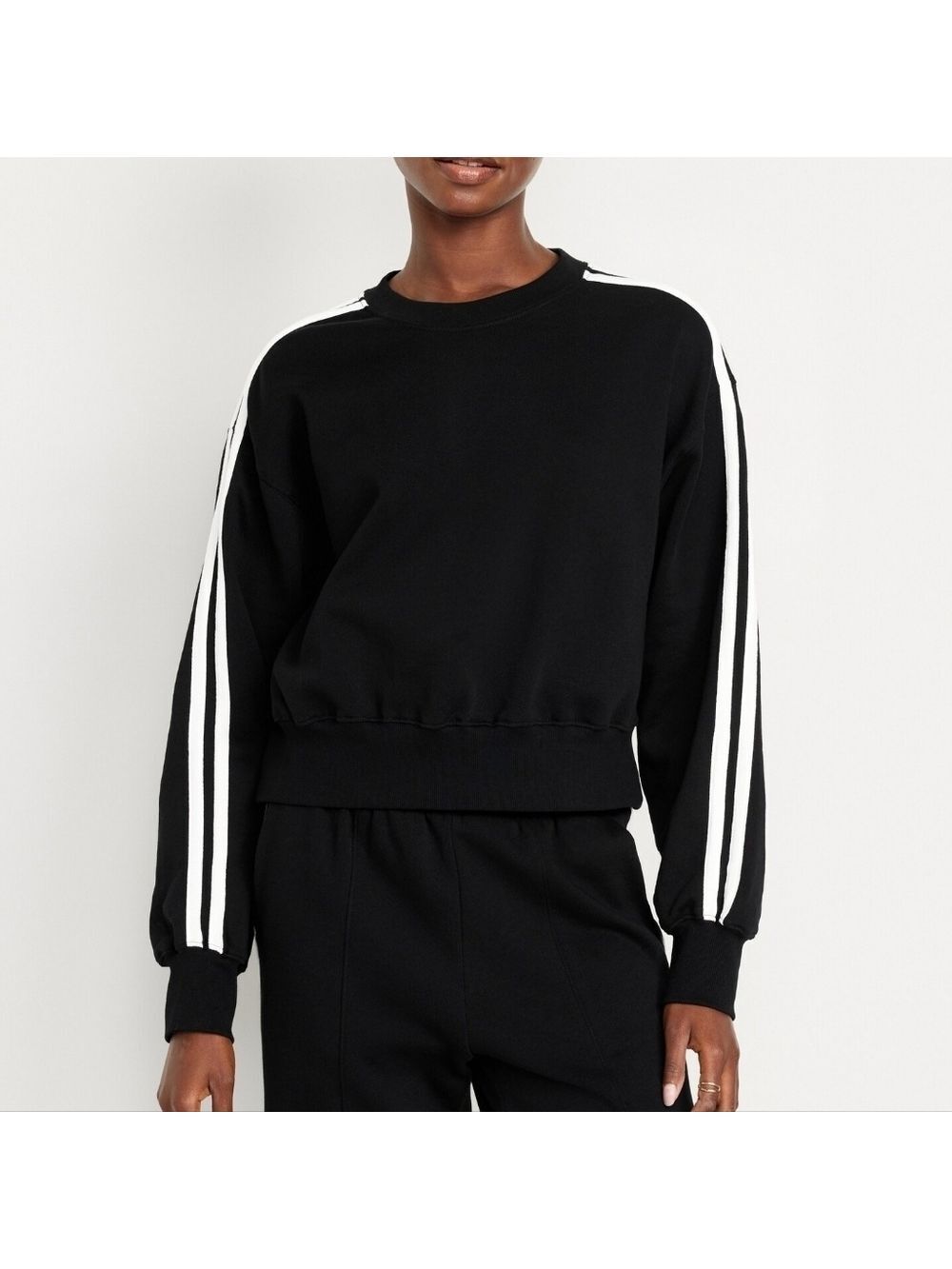 3X • Old Navy • Black SoComfy Sweatshirt with White Stripes